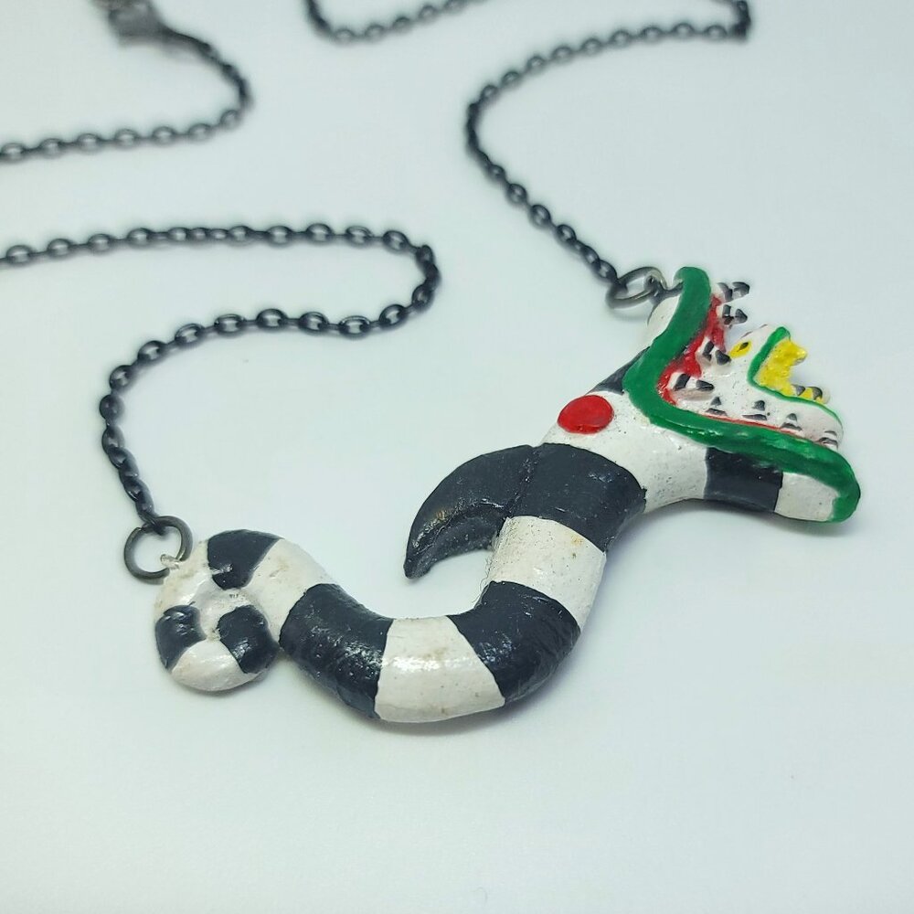 Beetlejuice Sandworm Necklace